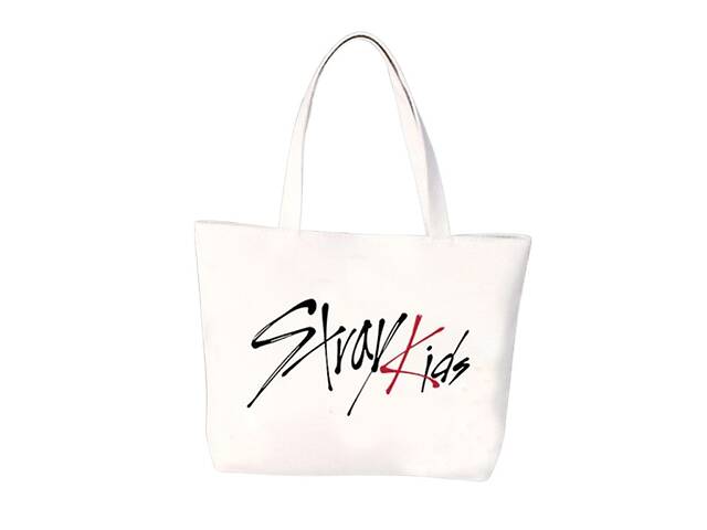 Экосумка шопер Bioworld Стрей Кидс Stray Kids 31,5х31,5 см белая (23249)