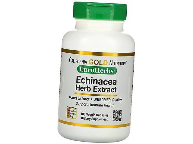 Экстракт травы эхинацеи EuroHerbs Echinacea Herb Extract California Gold Nutrition 60вегкапс (71427002)