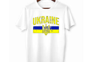 Футболка Арбуз Герб и флаг Ukraine L Белый