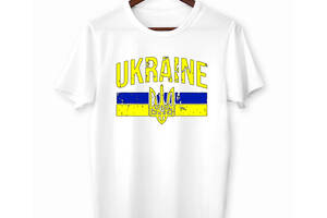 Футболка Арбуз Герб и флаг Ukraine XXL Белый
