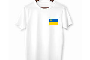 Футболка Арбуз с принтом Флаг и герб Украины XXXL Белый