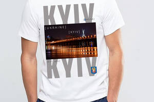 Футболка белая с патриотическим принтом Арбуз Kyiv Киев Push IT L