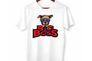 Футболка белая с принтом для руководителя 'Big Boss Dog. Большой Босс Пес' Кавун XXXL ФП012328XXXL