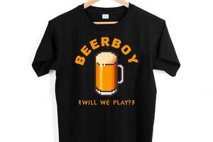 Футболка черная с принтом Арбуз BeerBoy Will we play XS