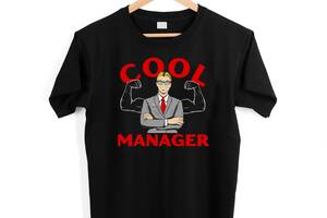 Футболка черная с принтом Арбуз Cool Manager L