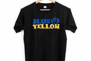 Футболка черная с патриотическим принтом Арбуз Blue Yellow Push IT XL