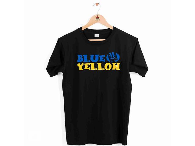Футболка черная с патриотическим принтом Арбуз Blue Yellow Push IT XL