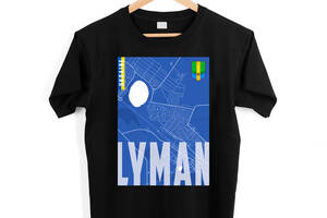 Футболка черная с патриотическим принтом Арбуз Lyman Ukraine Лиман Push IT XL