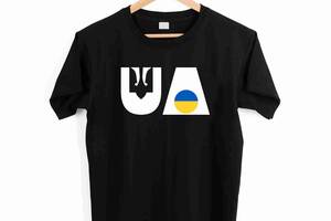 Футболка черная с патриотическим принтом Арбуз UA Ukraine Украина Push IT XL