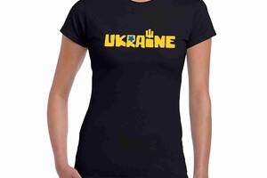 Футболка черная с патриотическим принтом Арбуз Ukraine Украина Push IT XS