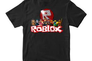 Футболка черная с принтом онлайн игры Roblox 'Игровой мир Роблокса Roblox 2' Кавун 5-6 лет ФП0119906