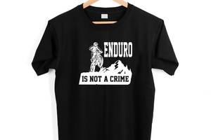 Футболка черная со спортивным принтом Арбуз Enduro is not a crime. Enduro. Эндуро. Мотокросс XS