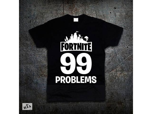 Футболка Fruit of the Loom 99 Problems Фортнайт Fortnite Черный L (5195730)