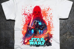 Футболка Fruit of the Loom Дарт Вейдер и Кайло Рен Darth Vader and Kylo Ren Star Wars Белый 116 см (91237)