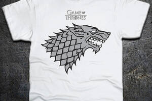 Футболка Fruit of the Loom Дом Старк Игра Престолов House Stark Game of Thrones Белый 152 см (2193142)