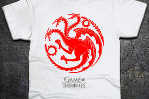 Футболка Fruit of the Loom Дом Таргариены Игра Престолов House Targaryen Game of Thrones Белый 152 см (2193141)