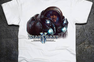 Футболка Fruit of the Loom Джим Рейнор James Raynor Star Craft 2 Белый 116 см (9854)