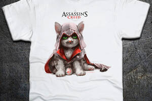 Футболка Fruit of the Loom Кот Ассасин Cat Assassin Белый 104 см (608)