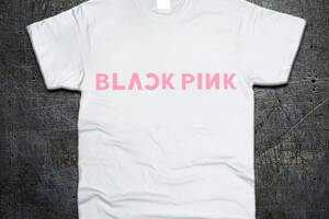 Футболка Fruit of the Loom Лого Black Pink K-POP Белый 116 см (97122)