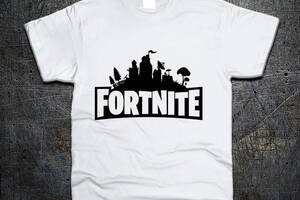 Футболка Fruit of the Loom Логотип Фортнайт Logo Fortnite Белый M (4195267)