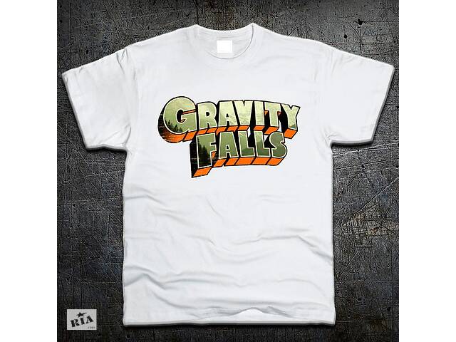 Футболка Fruit of the Loom Логотип Гравити Фолз Logo Gravity Falls Белый XXL (7193266)