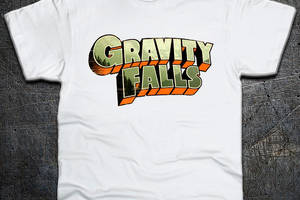 Футболка Fruit of the Loom Логотип Гравити Фолз Logo Gravity Falls Белый M (4193266)