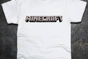 Футболка Fruit of the Loom Логотип Майнкрафт Logo Minecraft Белый 116 см (9642)