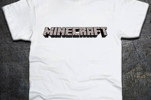 Футболка Fruit of the Loom Логотип Майнкрафт Logo Minecraft Белый L (519642)