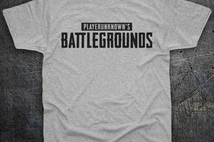 Футболка Fruit of the Loom Логотип Пубг Logo PlayerUnknown's Battlegrounds Серый XL (6194803)