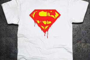 Футболка Fruit of the Loom Логотип Супермен Logo Superman DC Comics Белый 116 см (91098)