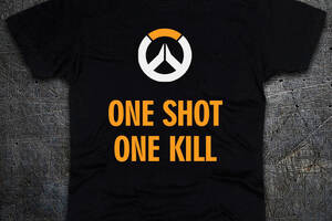 Футболка Fruit of the Loom One Shot One Kill - Overwatch Черный S (3192563)