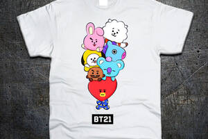 Футболка Fruit of the Loom Талисманы BT21 БТ21 группы BTS L (6927400)