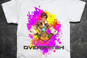 Футболка Fruit of the Loom Трейсер Овервотч Tracer Overwatch Белый 116 см (92558)