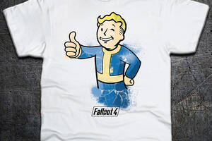 Футболка Fruit of the Loom Волт-Бой Фаллаут Vault-Boy Fallout Белый 104 см (1987)