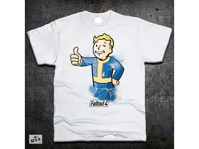 Футболка Fruit of the Loom Волт-Бой Фаллаут Vault-Boy Fallout Белый XL (6191987)