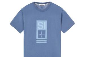Футболка Stone Island 2NS92 Abbreviation One Print T-Shirt Avio Blue XL