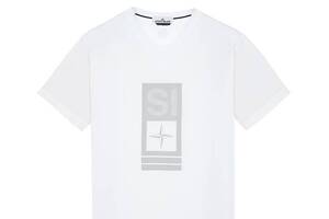 Футболка Stone Island 2NS92 Abbreviation One Print T-Shirt White M