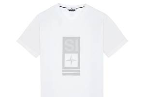 Футболка Stone Island 2NS92 Abbreviation One Print T-Shirt White XXXL
