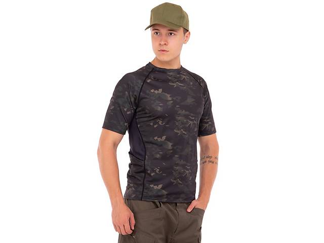 Футболка тактическая компрессионная мужская TY-9189 5.11 Tactical 3XL Камуфляж синий (06494009)