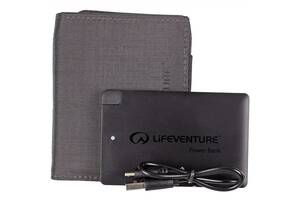 Гаманець з павербанком Lifeventure RFID Charger Wallet Сірий 68305