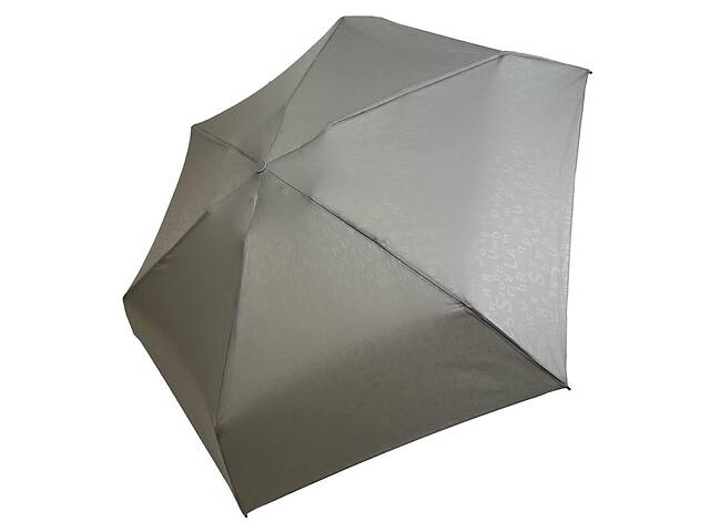 Карманный женский механический мини-зонт с принтом букв в капсуле от Rainbrella серый 0260-4