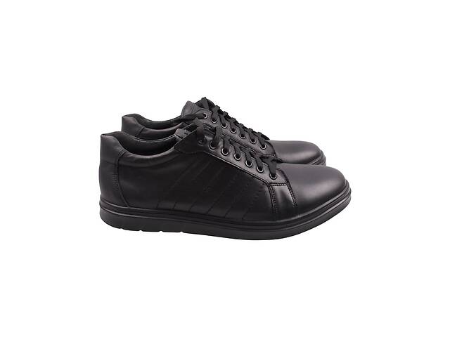 Кеди чоловічі Maxus shoes чорні натуральна шкіра 118-23DTCP 48