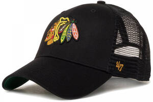 Кепка-тракер 47 Brand CHICAGO BLACKHAWKS BRANSON MES One Size Black green H-BRANS04CTP-BK