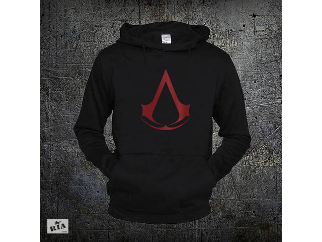 Худи Fruit of the Loom Лого Ассассин Крид Assassins Creed Logo Черный M (9661)