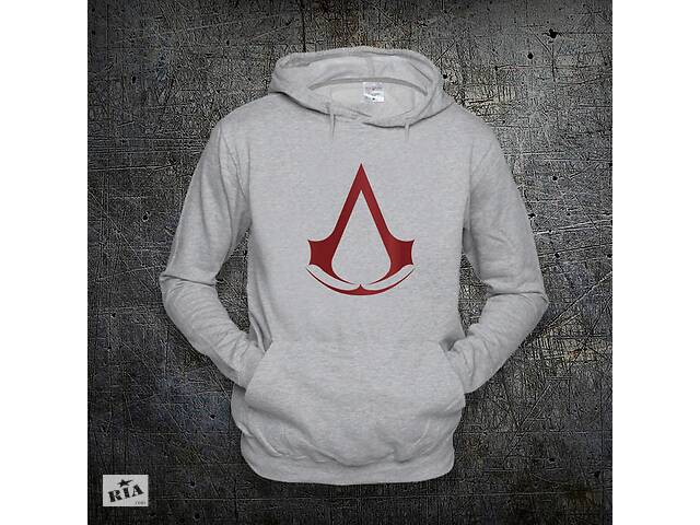 Худи Fruit of the Loom Лого Ассассин Крид Assassins Creed Logo Серый L (149661)