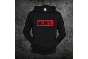 Худи Fruit of the Loom Логотип Марвел Кофта Logo Marvel Черный M (91089)