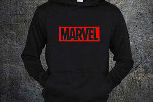 Худи Fruit of the Loom Логотип Марвел Кофта Logo Marvel Черный M (91089)