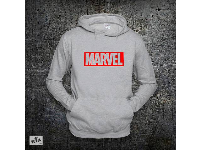 Худи Fruit of the Loom Логотип Марвел Кофта Logo Marvel Серый S (1291089)