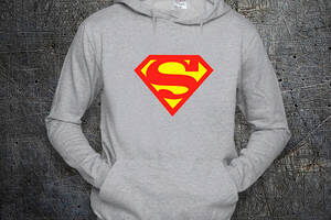 Худи Fruit of the Loom Супермен Логотип Superman Logo Серый S (1291090)