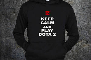 Худи Fruit of the Loom Успокойся и Играй в Доту Keep Calm and Play Dota 2 Черный XL (119705)